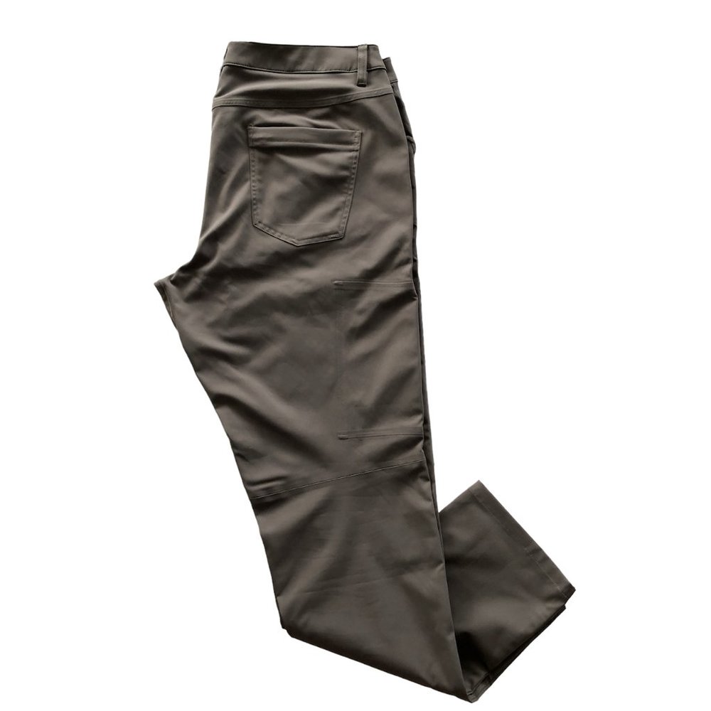 Lululemon ABC Commuter Pant Mens 36 Inseam 32 Water Repellent Grey Sage